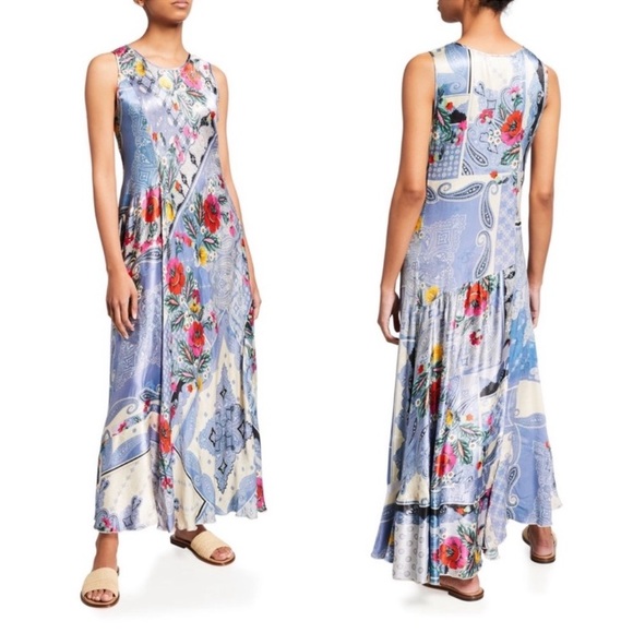 Nwot RARE Johnny Was Regina Paisley Sleeveless Maxi Dress - Picture 1 of 16